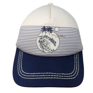 Roxy Snapback Trucker Hat Multicolor One Size Adjustable Mesh Back Striped